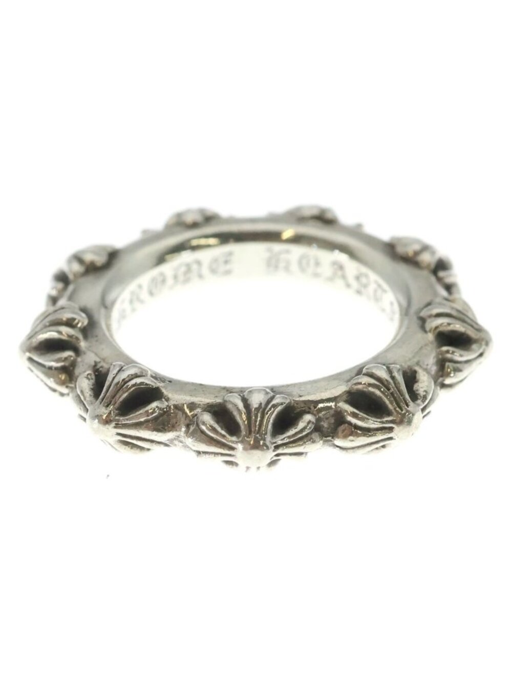 Chrome Hearts Cross Band Ring Silver